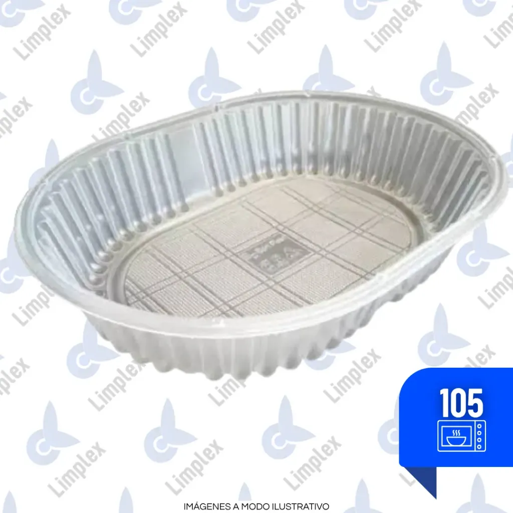 BANDEJA PLASTICA 105 OVAL MICRO X UN