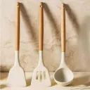 UTENSILLOS SILICONA MANGO MADERA