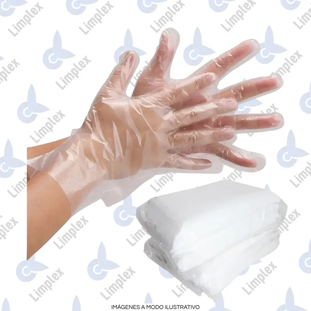 GUANTES POLIETILENO DESCARTABLES X PAQ 100 UN
