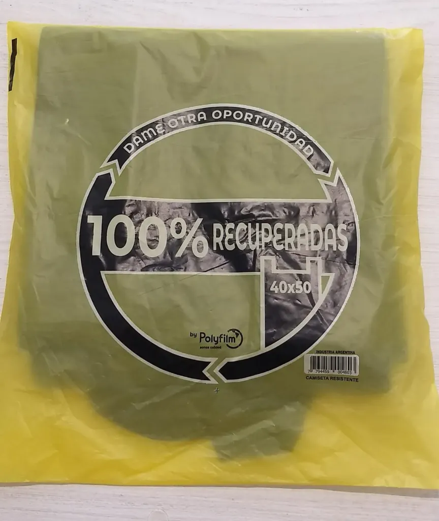 CAMISETA NEGRA 40 X 50 B.D. RECUP X PAQUETE DE 60
