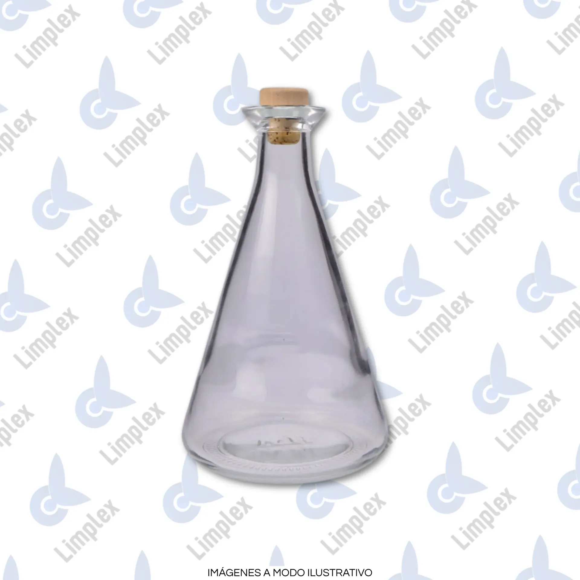 BOTELLA C/ TAPA CORCHO TRIANG.
