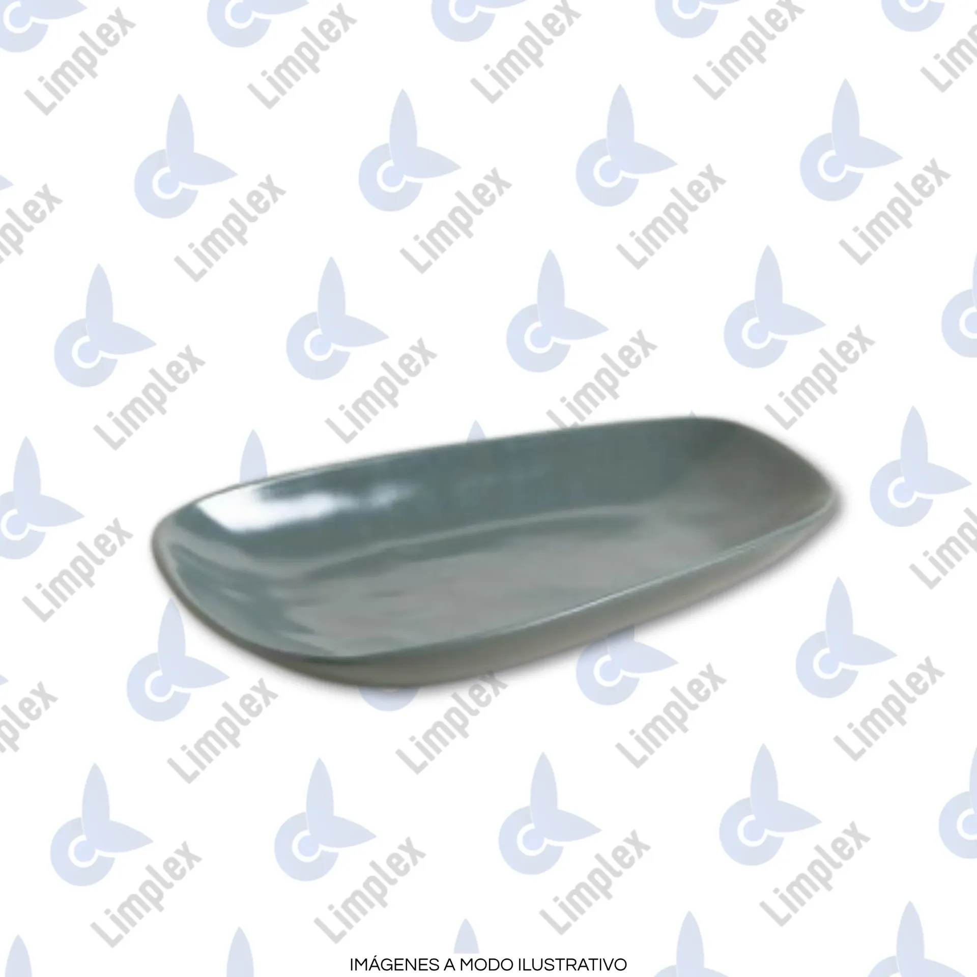 [74305] BANDEJA IRREGULAR ISPARTA GREEN 21X12X3