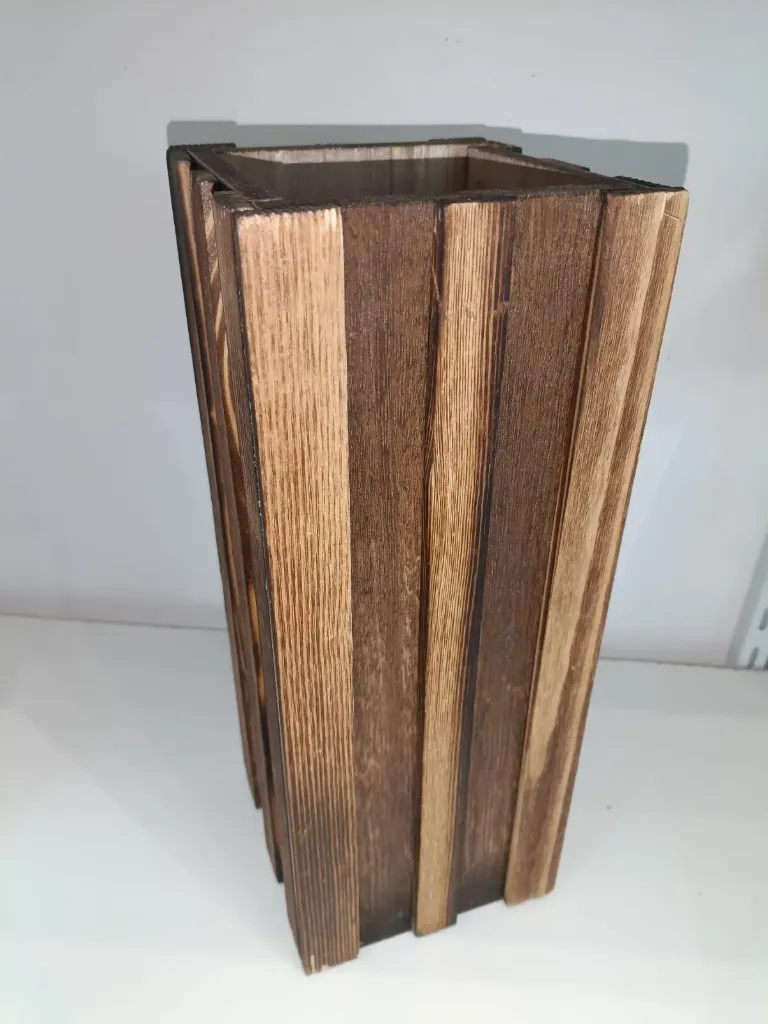 [7905] JARRÓN MADERA ALTO