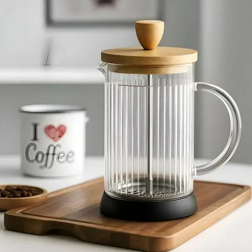 [7107] CAFETERA ÉMBOLO VIDRIO RAY 600 ML