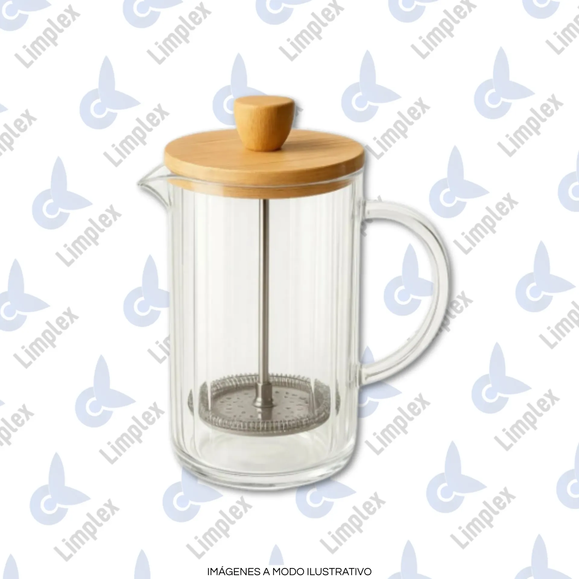 [7107] CAFETERA ÉMBOLO VIDRIO RAY 600 ML