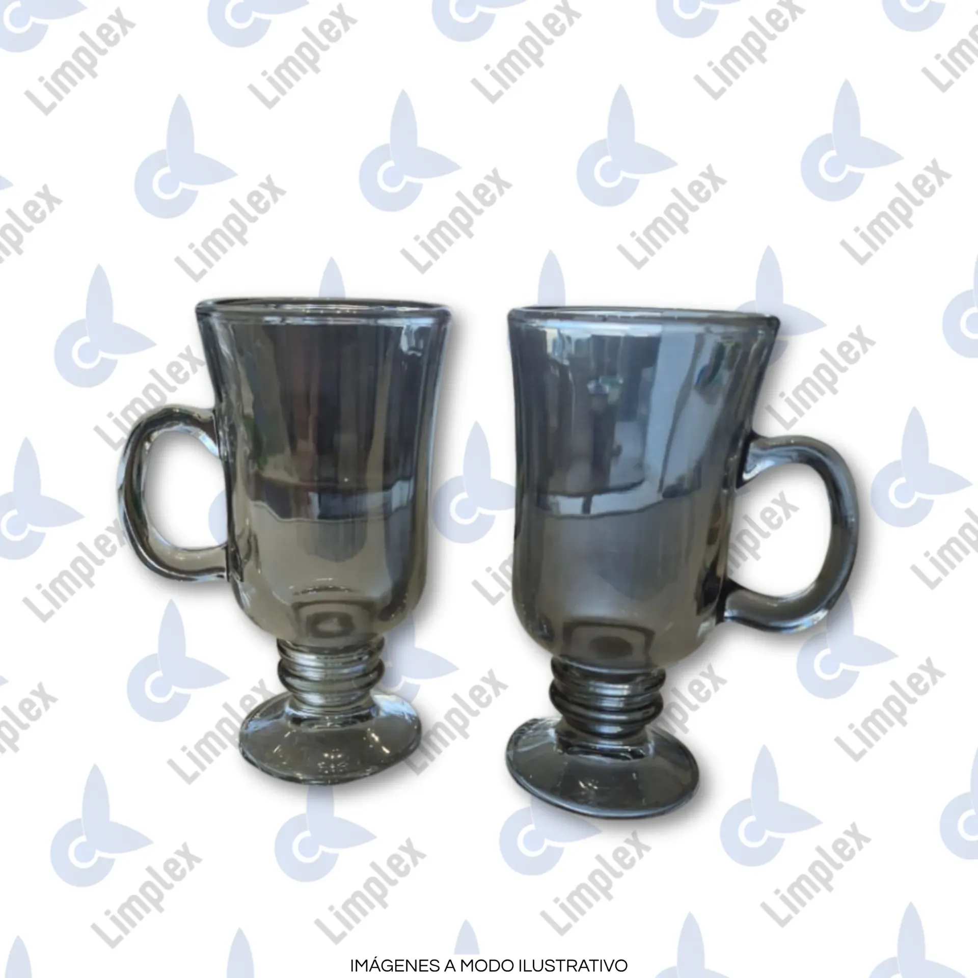 [74403] SET X6 JARROS VIDRIO C/PIE 290ML ***