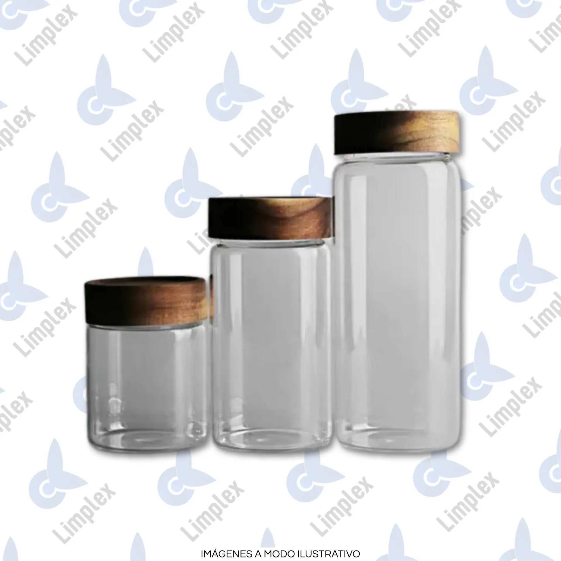 [76101] FRASCO VIDRIO TAPA MADERA 500ML