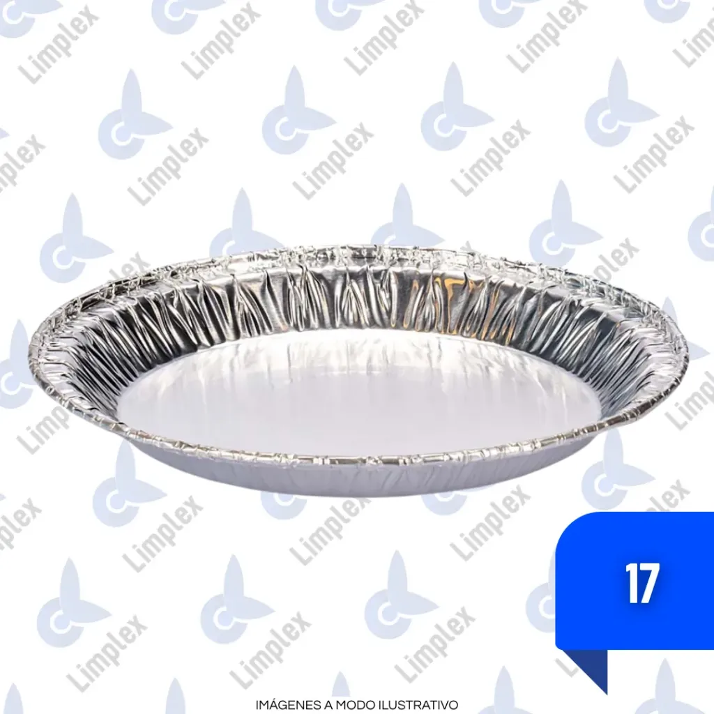 BANDEJA ALUMINIO PLATO 17 S/TAPA X UN