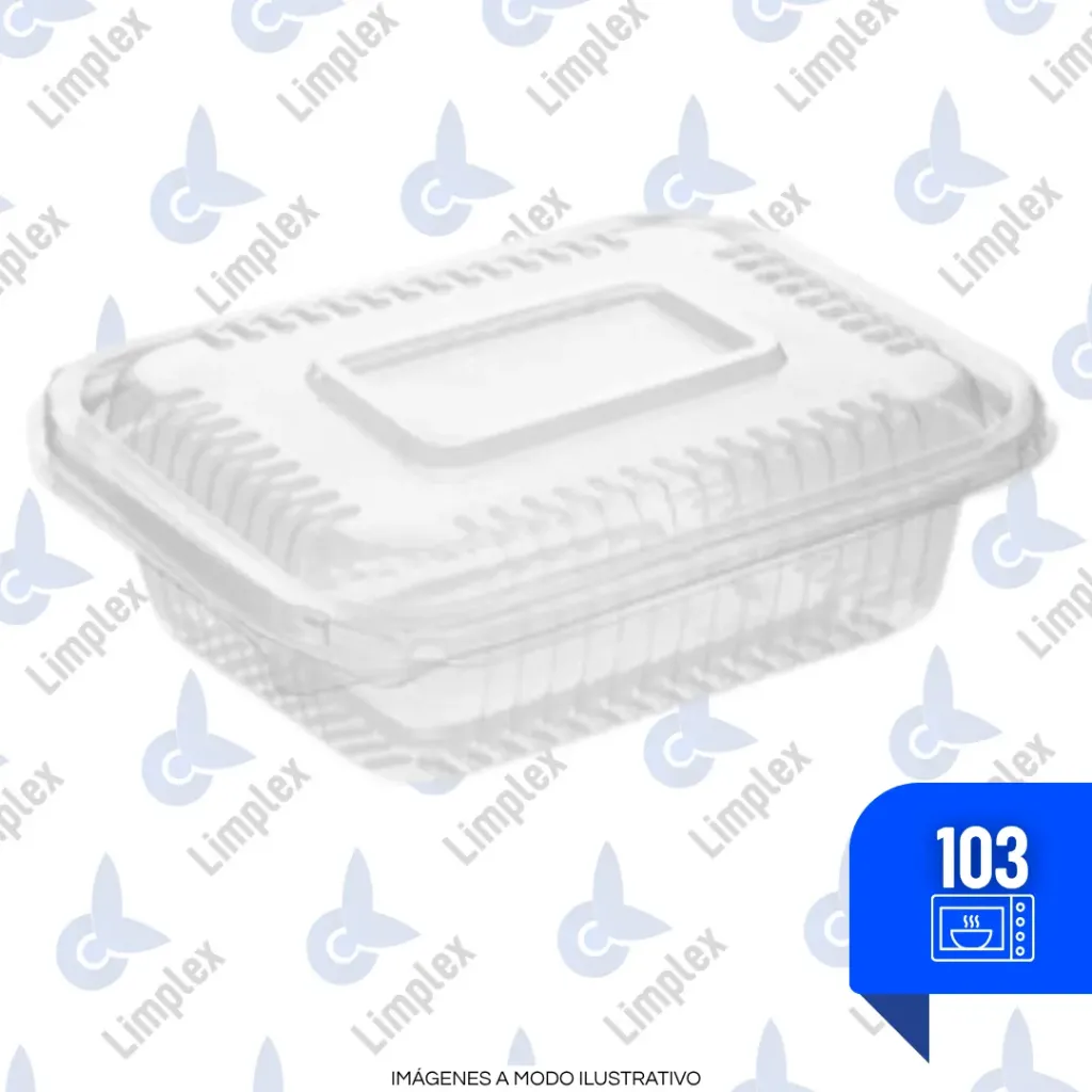 BANDEJA PLASTICA 103 MICRO CON TAPA X UN