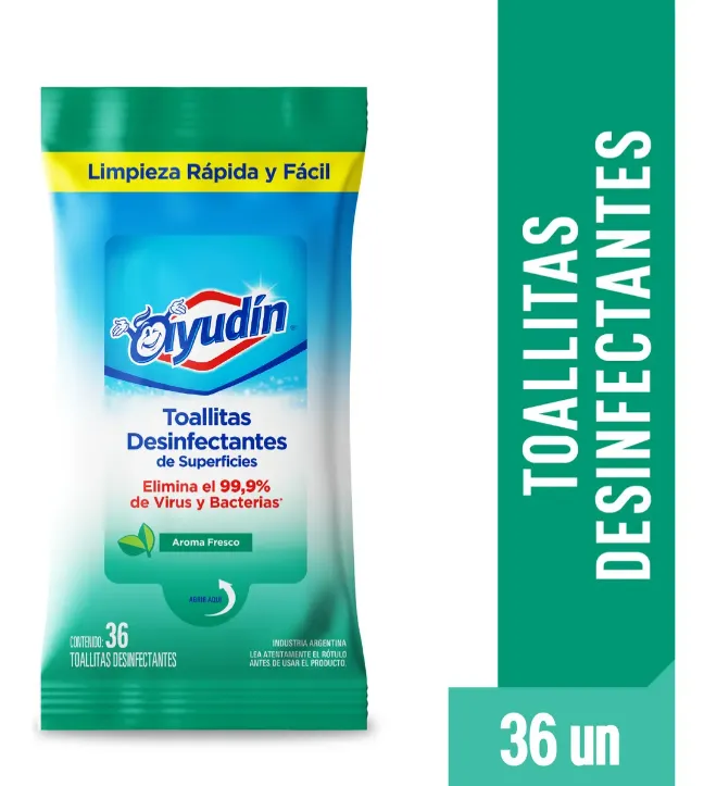 TOALLITA DESINFECTANTE SUPERFICIES AYUDIN X 36 UN