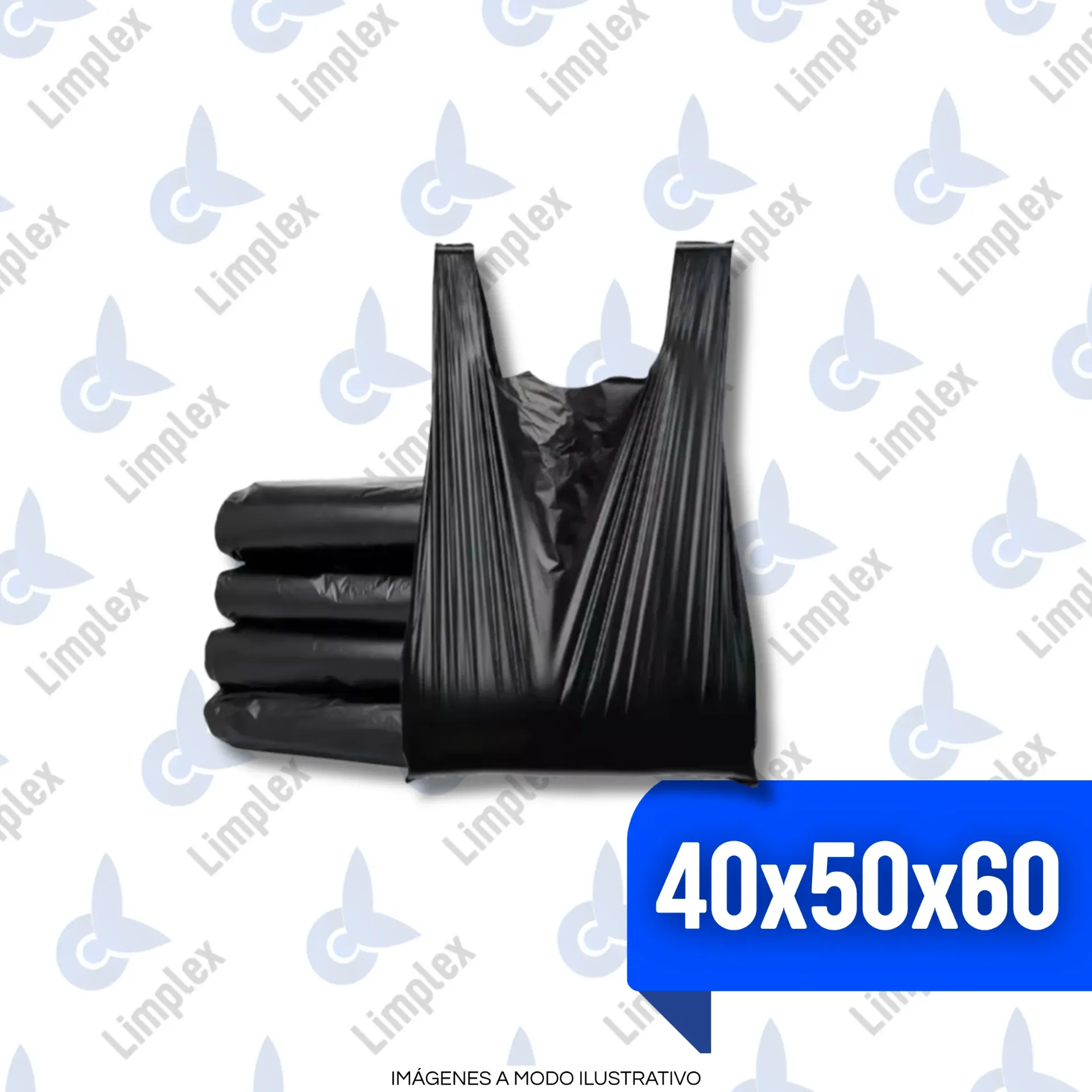 CAMISETA NEGRA 40 X 50 X 100 UN PECO