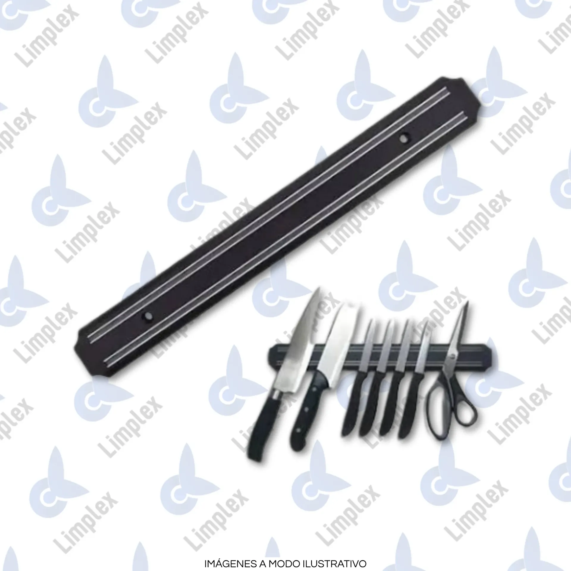 PORTA CUCHILLOS IMAN 38CM NEGRO