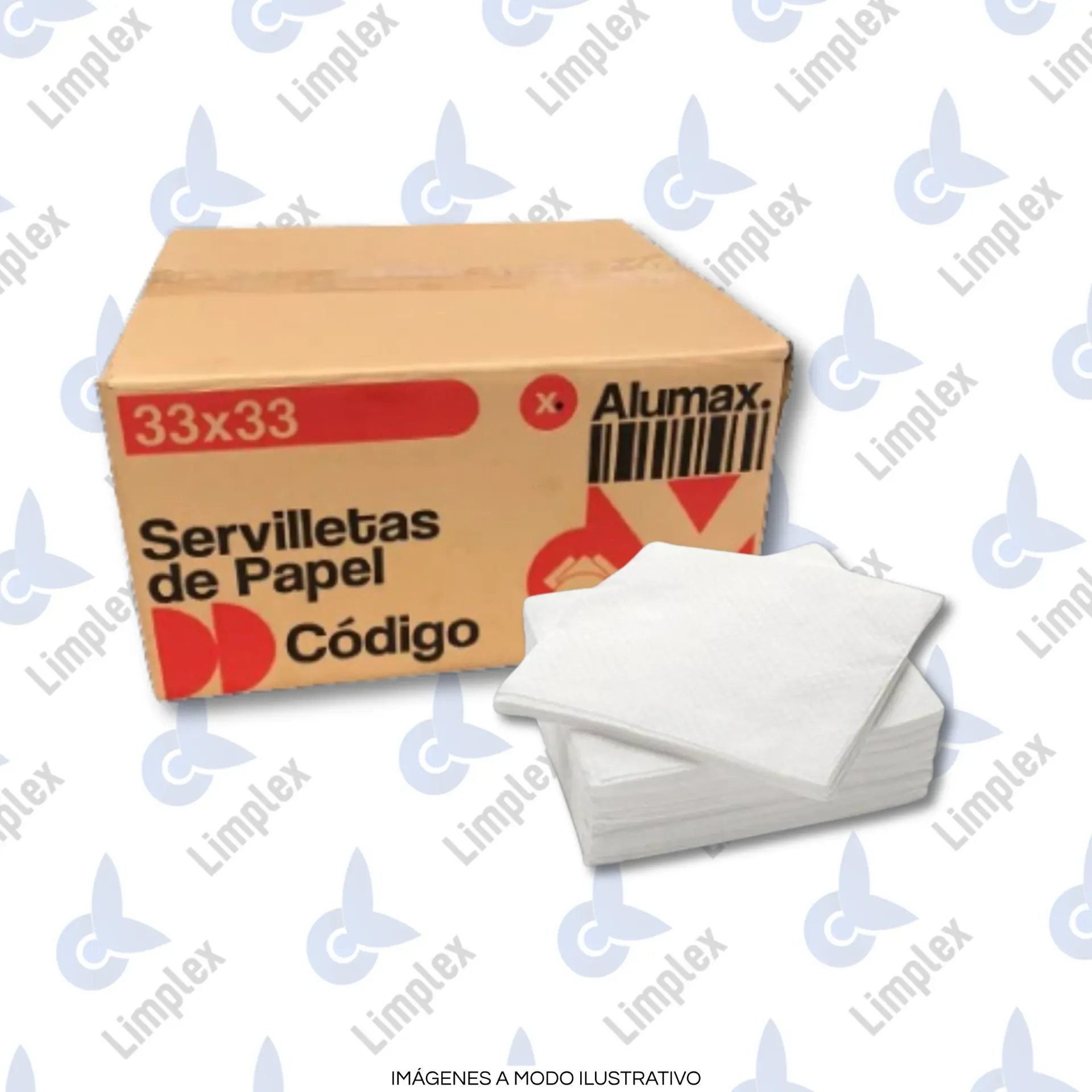 SERVILLETA 33 X 33 ALUMAX CAJA X 1000