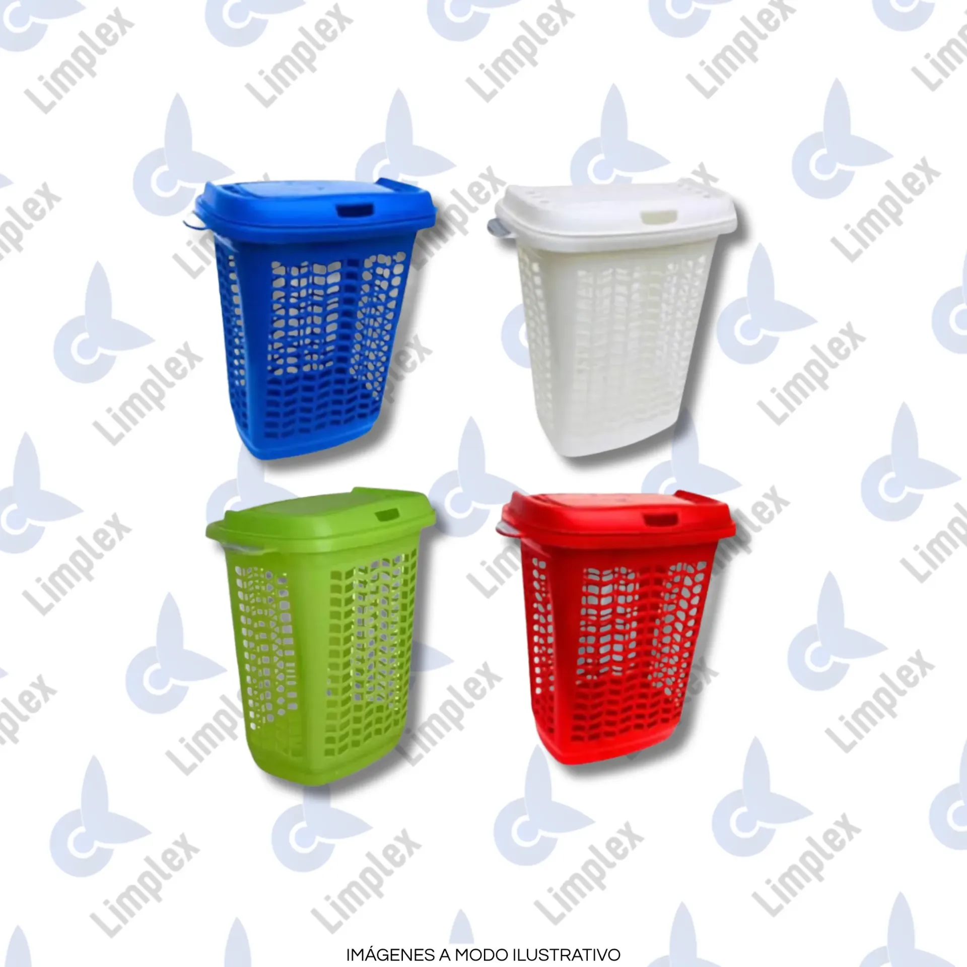 CESTO ROPA PLASTICO RECTANGULAR