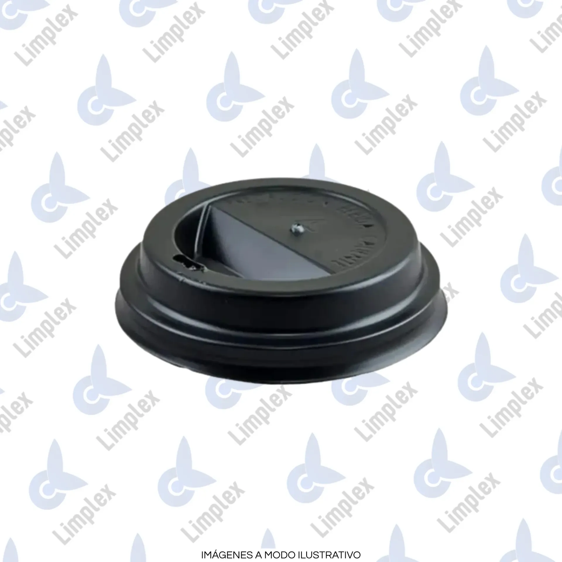 TAPA VASO POLIPAPEL 8 OZ NEGRA
