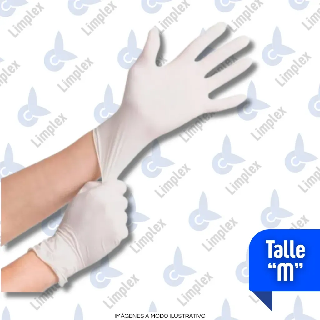 GUANTE LATEX "M" X CAJA 100 UN