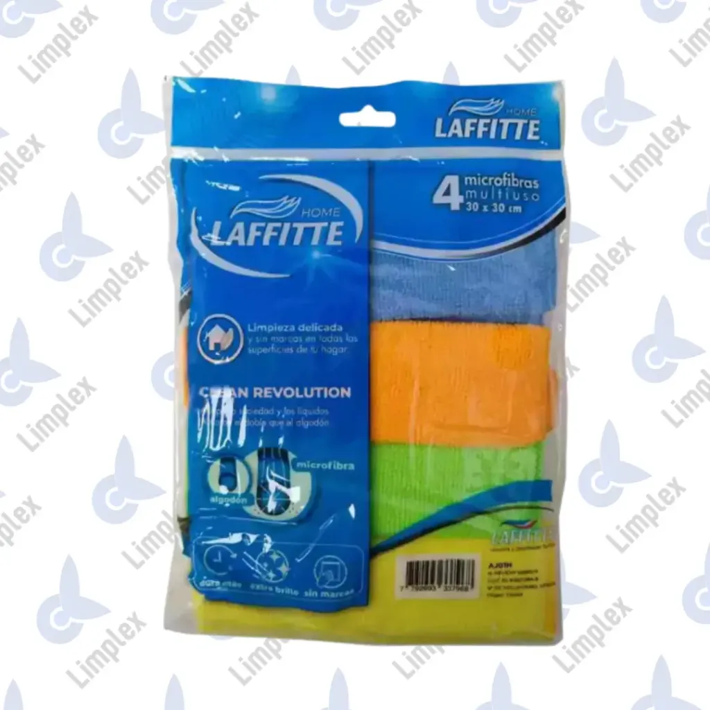 PAÑO 30 X 30 MICROFIBRA X 4 UN