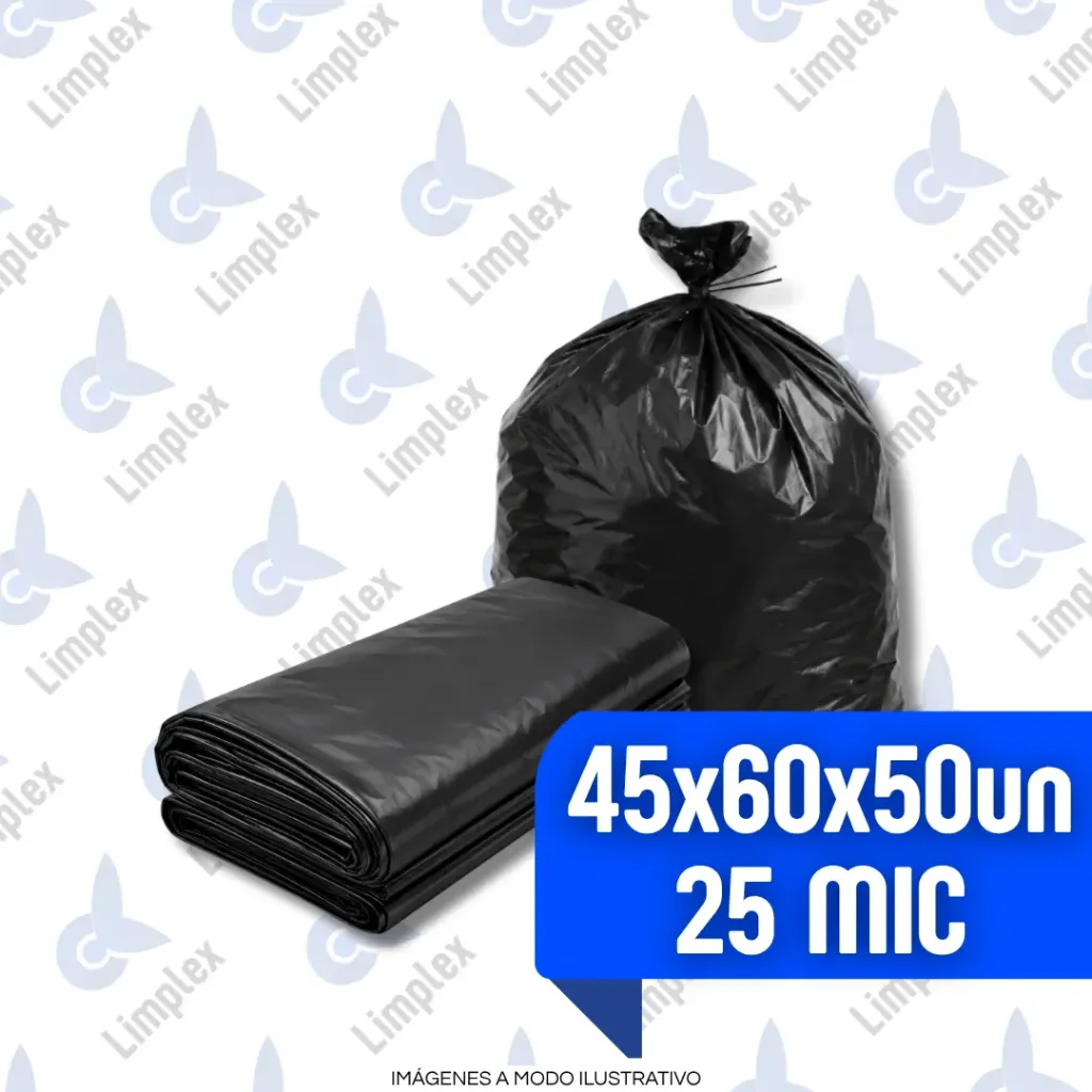 BOLSA RESIDUO 45 X 60 X 50 UN (25 MIC)