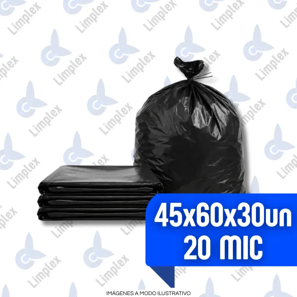 BOLSA RESIDUO 45 X 60 X 30 UN (20 MIC)